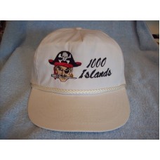 NEW 1000 Islands Snapback Baseball Cap Hat Pirate White NWOT Fishing Boating   eb-05316895
